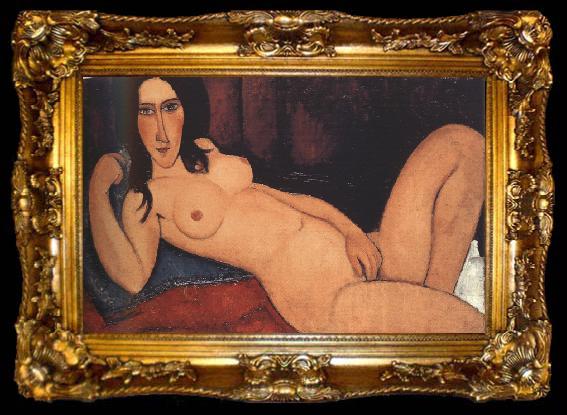 framed  Amedeo Modigliani Reclining Nude with Loose Hair (mk39), ta009-2
